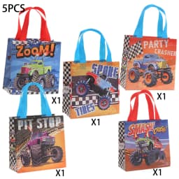 Racing Monster Truck Birthday Party Supplies Tableware Gift Bag Keychain Temporary Tattoos Stickers Balloon Slap Bracelets