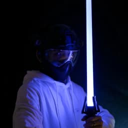 2pcs 2 in 1 Laser Sword Red and Blue Double Swords Role Playing Glowing Weapons Holiday Party Photo Props Kids Toy Gifts
