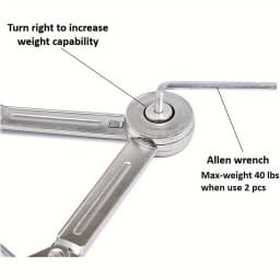 Lid Support Hinge in Satin Nickel Folding Lid Stay Hinge with Soft Close, Perfect for Toy Box/Drawer Window/Wardrobe/Cabinet Doo