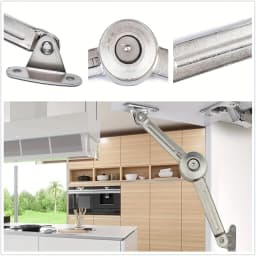 Lid Support Hinge in Satin Nickel Folding Lid Stay Hinge with Soft Close, Perfect for Toy Box/Drawer Window/Wardrobe/Cabinet Doo