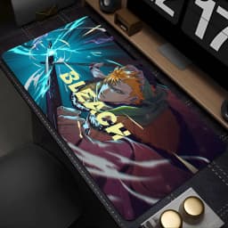 Ichigo Bleach Kurosaki Deskmat Black Rubber Keyboard Laptop Office Mousepad Gamer Gaming Large Mouse Pad 100x50 Extended Carpet