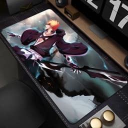 Ichigo Bleach Kurosaki Deskmat Black Rubber Keyboard Laptop Office Mousepad Gamer Gaming Large Mouse Pad 100x50 Extended Carpet