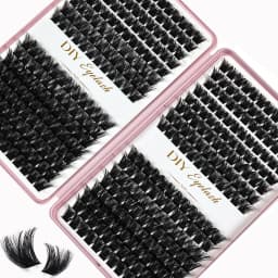 Individual Lashes 10-14mm 384pcs Cluster Lashes Natural Look Mixed Tray DIY Eyelash Extension Volume Clusters Eyelashes