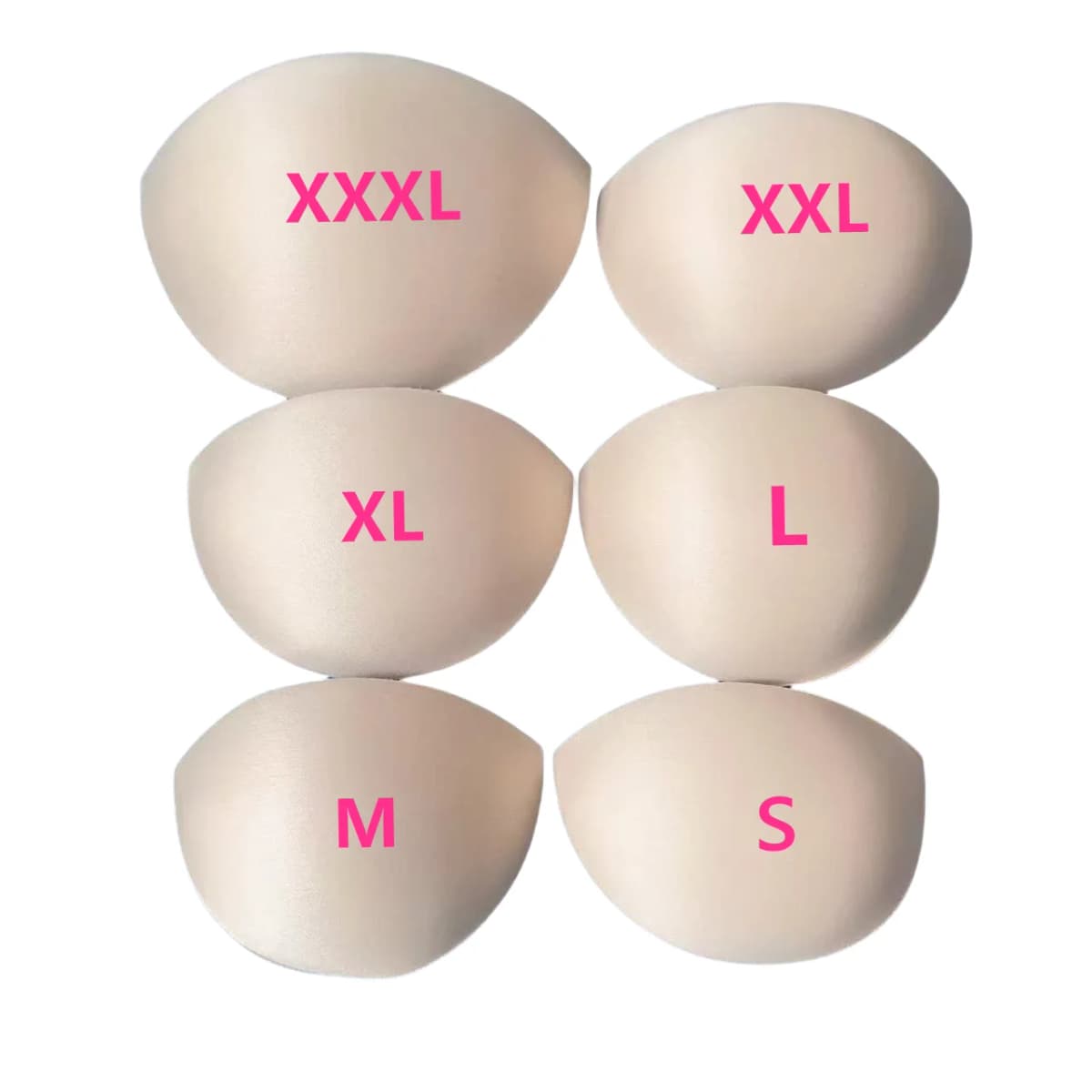 1Pair Large Size Breathable Thin Sponge Chest Pad Soft Skin Friendly Sweat Absorbing Summer Dress Swimsuit Chest Cup