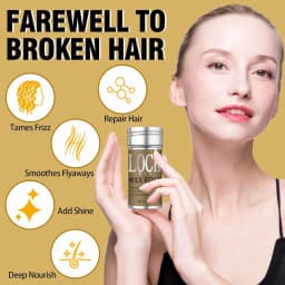LOCKMIO Wax Stick Natural Coconut Oil Moisturizes Soften Smoothing Styling Flyaway Hair Edge Control Strong Hold Long Lasting