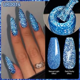 UR SUGAR 15ml Champagne Gold Sliver Reflective Glitter Gel Nail Polish Varnish Semi Permanent Soak Off UV Gel For Manicure Art
