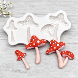 Mushroom Silicone Mold Sugarcraft Chocolate Cupcake Baking Mold Resin Fondant Cake Decorating Tools