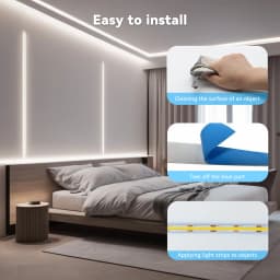 5V USB COB LED Light Strip Linear Touch Dimmable Flexible Diode Tape Home Christmas Lights TV Mirror Backlight Room Decoration