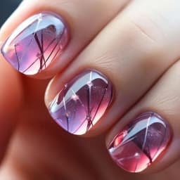 24Pcs Simple Red French Fake Nail Art Set Short Square False Nails with Glue Detachable Nail Tips Love Pattern Press on Nails