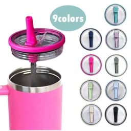 For Stanley Spill-proof Cup Cover 40oz Replaceable Environmental Protection Cup Cover Creative Spiral Straw Cover Cup Accessorie