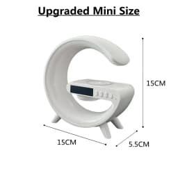 Multifunction RGB Light Bluetooth Speaker Alarm Clock 15W Wireless Charger Stand Pad For iPhone Samsung Fast Charging Station