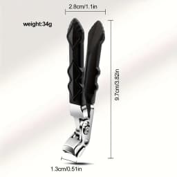 Professional Stainless Steel Toenail Clippers for Seniors, Wide Jaw, Angled Head, Concave Blade