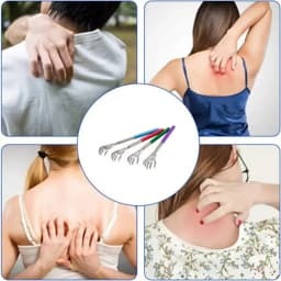 Adjustable Stainless Steel Back Scratcher with Retractable Claw for Portable and Convenient Massage and Tickle Relief