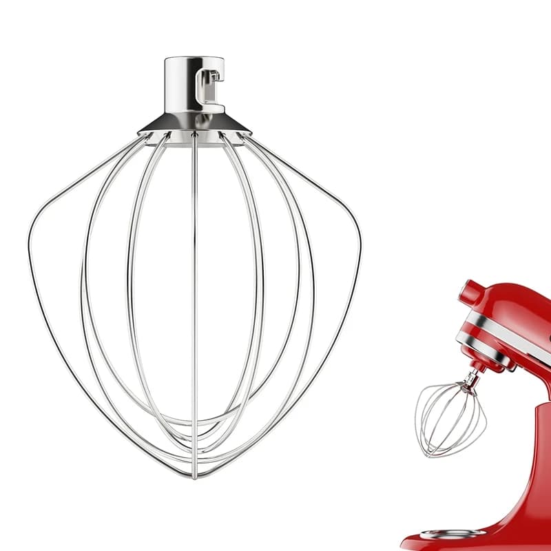 Replacement part K45WW Stainless Steel 6-Wire Whisk Attachment for KitchenAid 4.5-5-Quart Bowl Stand Mixer, Whisk