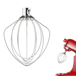 Replacement part K45WW Stainless Steel 6-Wire Whisk Attachment for KitchenAid 4.5-5-Quart Bowl Stand Mixer, Whisk