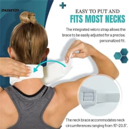 Adjustable Neck Support Cervical Pillow Neck Brace Cervical Traction Collar for Airplane Travel Sleeping Support Pad