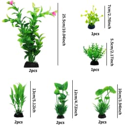 Fish Tank Accessories Green Plants 10pcs Green Fish Tank Decorations Aquarium Artificial Plastic Plants Decor Plastic Plants
