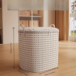 Home Storage Bag Large-Capacity Multifunctional Closet Organizers with Handle and Lids Moving Quilt Storage Basket