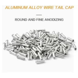 100PCS Bike Shift Brake Cable End Caps MTB Road Bike Shift Brake Inner Cable End Cap Aluminum Alloy End Cap Derailleur Wire Tips