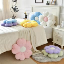 Flower-Shaped Plush Throw Pillow - Comfortable and Cute Mattress and Sofa Decor Cushion, Chair Cushion  floor cushion