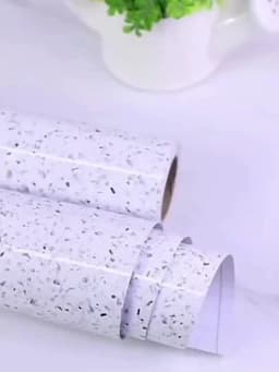 Terrazzo Countertops Waterproof Kitchen Countertop Marble Wallpaper Vinyl Self Adhesive White Granite Countertop Contact Paper