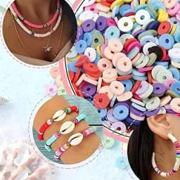 SHU YU 14400/4200/2400pcs Assorted Polymer Clay Beads Kit for DIY Jewelry Making-Handmade Craft for Bracelet, Necklace, Earrings