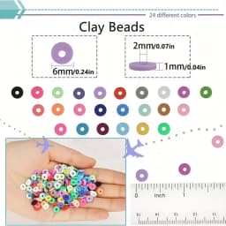 SHU YU 14400/4200/2400pcs Assorted Polymer Clay Beads Kit for DIY Jewelry Making-Handmade Craft for Bracelet, Necklace, Earrings