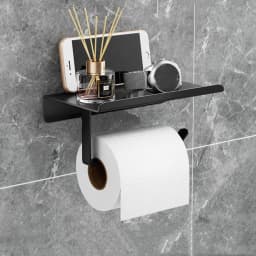 Toilet Paper Holder With Mobile Phone Placement Shelf Holder Toilet Roll Paper Storage Shelf Tissue Holder Bathroom Accessories