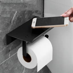 Toilet Paper Holder With Mobile Phone Placement Shelf Holder Toilet Roll Paper Storage Shelf Tissue Holder Bathroom Accessories