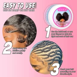 Edge Control Gel Set Hair Braiding Gel Biotin Anti Break Hair Wax Non-Greasy Hair Styling Cream Anti-Frizz Wax Stick For Wig