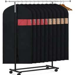 5PCS Dustproof Clothing Covers Waterproof Clothes Dust Cover Coat Suit Dress Protector Hanging Garment Bags Closet Organizer