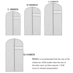 5PCS Dustproof Clothing Covers Waterproof Clothes Dust Cover Coat Suit Dress Protector Hanging Garment Bags Closet Organizer