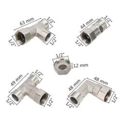 1/2" BSP Male/Female Thread Stainless Steel Tee/ Elbow/Straight/ /Plug Connector Water Coupler Plumbing Fitting Reducing Adapter