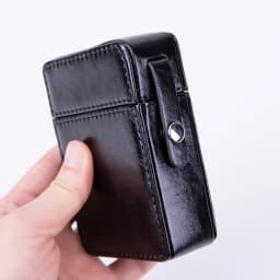 pocket leather cigarette case lighter bag box storage organizer smoking tools accessories waterproof cigar man birthday gift