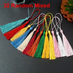 Mixed 100Pcs 13cm/5 Inch Silky Floss Bookmark Tassels Hanging Spike Rope Crafts For Jewelry Making DIY Craft Accessory