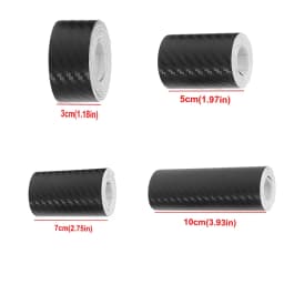 1-10M 3D Car Carbon Fiber Sticker DIY Paste Protector Strip Auto Door Sill Side Mirror Anti Scratch Tape Black Waterproof Film