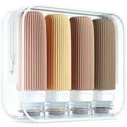 4 Pack Leak Proof Travel Bottle Set Made Of Silicone - TSA-Approved Containers For Toiletries And Conditioner