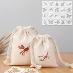 YOMDID 20pcs Insect Series Painting Hollow Out Stencils Reusable DIY Dragonfly, Bee, and other Insect Pattern Graffiti Templates