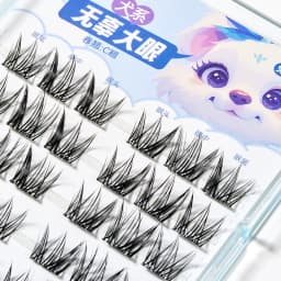 Yelix Glue Free Lashes Soft Natural Eyelashes Thick False Eyelashes DIY Individual Lash Clusters Daily Dating Makeup Lashes