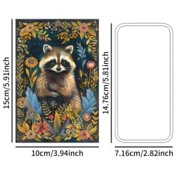 12pcs Enchanted Midnight Woodland Animals Postcards,Floral & Fauna Greeting Cards without Envelopes,Wall Art Prints Home Decor