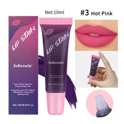 Peel Off Rose Pink Lip Gloss Matte Outline Contour Tattoo Lip Stain Waterproof Transfer Resistant Tear Off Natural Lip Tint
