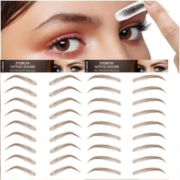 Brown Eyebrows Makeup Tattoo Sticker Water-based Hair-liked Waterproof Long Lasting False Stickers for Brow Grooming Shaping