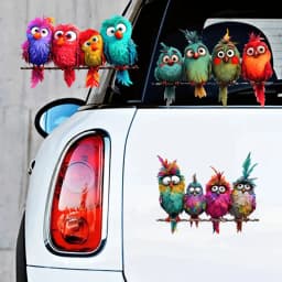 1PC Funny Bird Creative Glass Window Decorative Stickers for Windows Glass Wall Mirror Festival Home Decoration Vinyl Decals