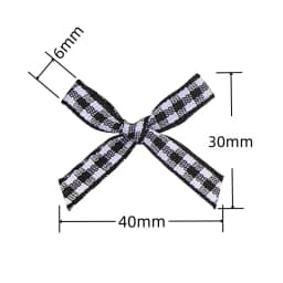 50Pcs/Lot Mini Plaid Stain Ribbon Bow Checkered Gingham Bow For DIY Sewing Crafts Wedding Decoration Hairpin Garment Accessories
