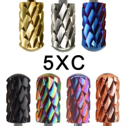 RolinStar 6.6 Large Round Top Barrel Safety 5XC 7 Color Acrylic Powder Dipping Killer Remover Strongest Nail Drill Bits