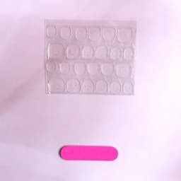 24pcs French Fake Toenails Pink Gradient Full Cover Short Square Toe Nails Foot Nails Tips for Women Girls