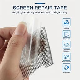 Strong Adhesive Fiberglass Mesh Repair Tape - Waterproof Mosquito Net and Fabric Patch, Easy to Use