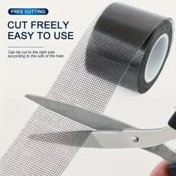 Strong Adhesive Fiberglass Mesh Repair Tape - Waterproof Mosquito Net and Fabric Patch, Easy to Use