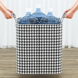 Houndstooth Storage Bag Large Capacity Folding Clothes Portable Wardrobe Sorting Clothes Storage Box With Handle For Bedding