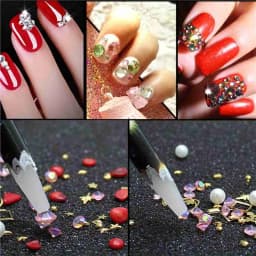 1/2/3/5PCS Nail Art Dotting Pencil Rhinestone Picker Contactless Pick Up Tool For Crystal Wax Pencil For Stones Accessories
